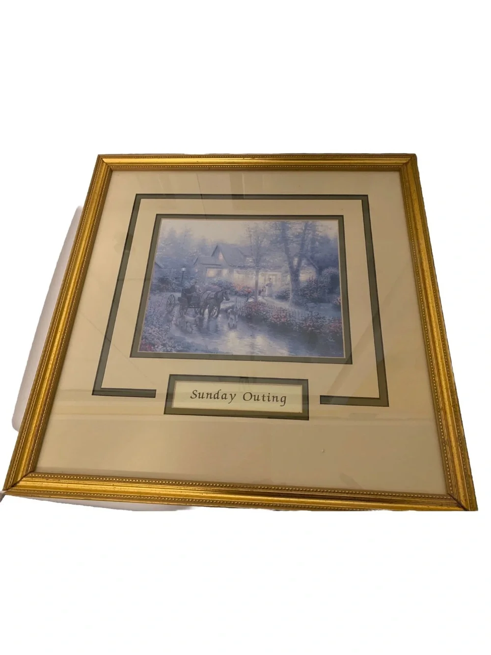 Thomas Kinkade serene blue